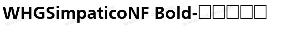 WHGSimpaticoNF Bold字体转换
